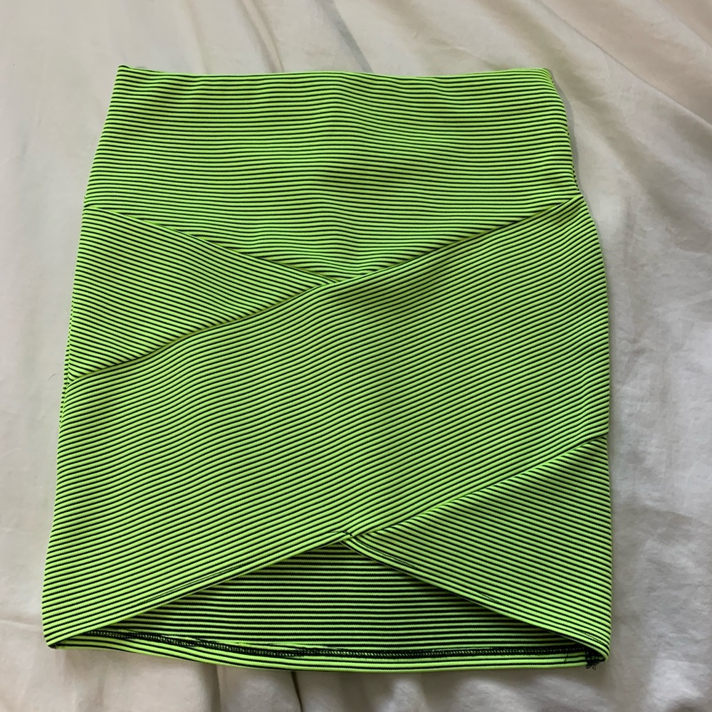 Neon striped bodycon skirt!